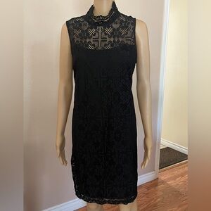 Ronnie Nicole Women’s Lace Mock Neck Sheath Dress - Size 14